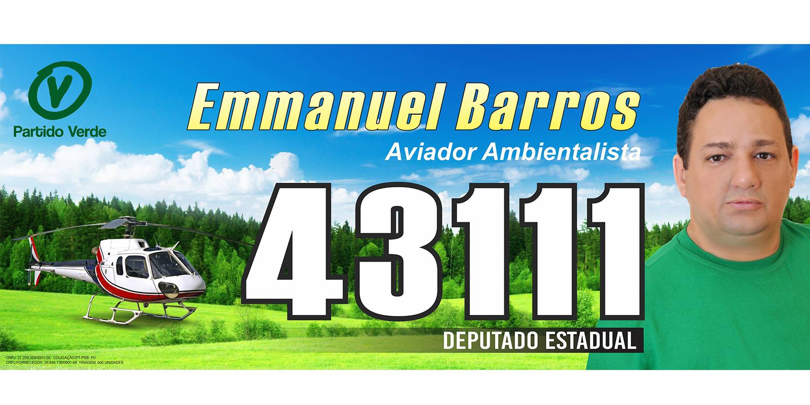Conheça o Candidato a Deputado Estadual pelo PV Emmanuel Barros